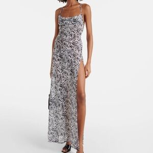 Bananhot Zebra Print Elegant Black and White Swim Cover-Up